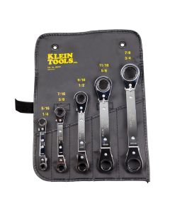 Reversible Ratcheting Box Wrench Set, 5-Piece