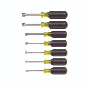 Nut Driver Set, 3-Inch Shafts, Cushion Grip, 7-Piece