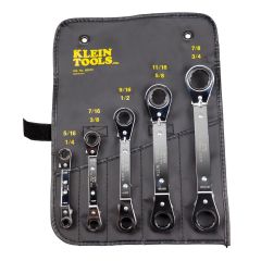 Reversible Ratcheting Box Wrench Set, 5-Piece